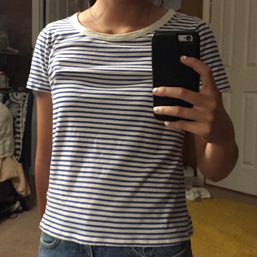 Blue Striped Tee from Urban Outfitters